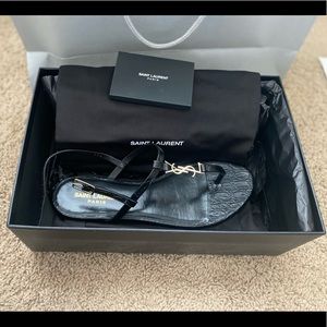 COPY - Saint Laurent Cassandra Mock-Crock Slingback Sandals YSL